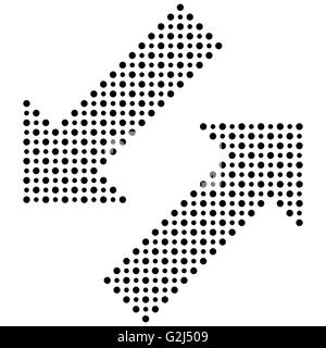 Feine schwarze gepunktete Pfeile Stockfoto