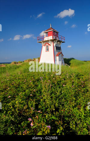 Leuchtturm im Hafen von Covehead Stockfoto