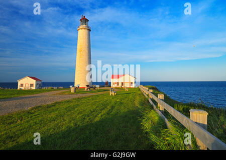 Höchste Lighthgouse in Kanada. Gulf Of St. Lawrence Gap des Rosiers Quebec Kanada Stockfoto