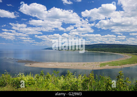 Sand bar (Barachois) auf der St.-Lorenz-Golf Riviere-la-Madeleine Quebec Kanada Stockfoto