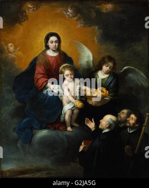 Bartolomé Esteban Murillo - der Säugling Christus Verteilung von Brot, das Pilger - Museum of Fine Arts, Budapest Stockfoto