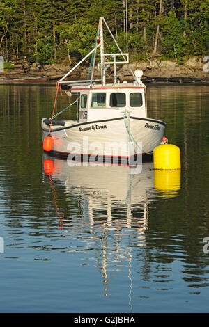 Angelboot/Fischerboot in Blacks Harbour, New Brunswick, Kanada Stockfoto