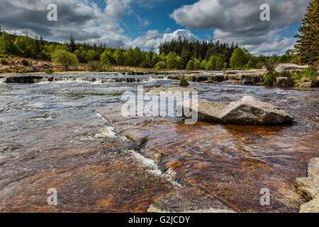 Der Fluss Dee am Otter-Pool am Raiders Straße Wald fahren, Galloway Forest Park, Dumfries & Galloway, Schottland Stockfoto