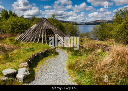 Grundlegenden Schutz neben Clatteringshaw Loch, Galloway Forest Park, Dumfries and Galloway, Schottland Stockfoto