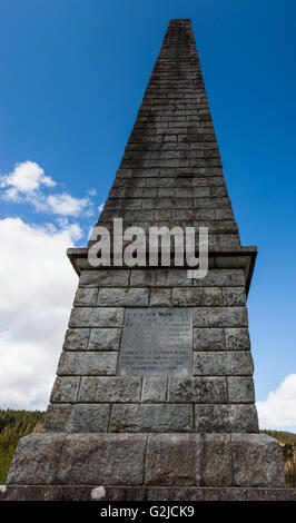 Murrays Denkmal, in der Nähe von Clatteringshaw Loch auf A712, Galloway Forest Park, Dumfries and Galloway, Schottland Stockfoto