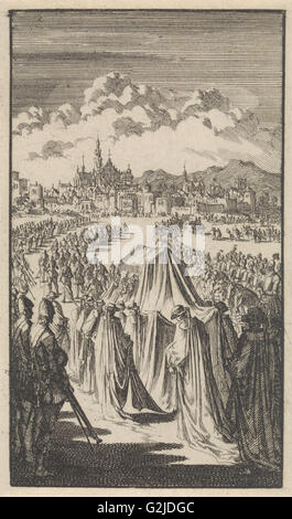 Trauerzug des Don Juan de Austria, 1574, Jan Luyken, 1699 Stockfoto