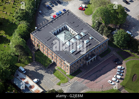 Luftaufnahme des Rathauses Morecambe, Lancashire, UK Stockfoto