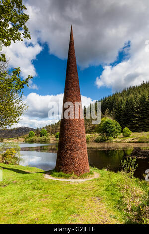 Das Auge-Skulptur am schwarzen Loch, Galloway Forest Park, Dumfries & Galloway, Schottland Stockfoto