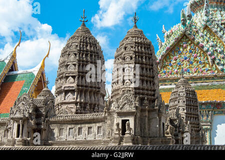 Teilansicht des Angkor Wat Modell im Grand Palace Wat Phra Kaeo gegen Thai decken Stockfoto