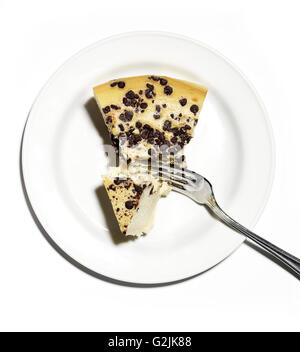 Chocolate Chip Käsekuchen Stockfoto
