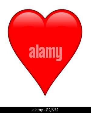 Rot glänzende Herzen, Vektor. Stock Vektor