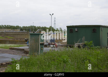 Maschinen in Abingdon Behandlung Wasserwerk (Thames Water) Stockfoto