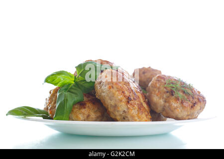 frittierte Fleischbällchen mit Kräutern Stockfoto
