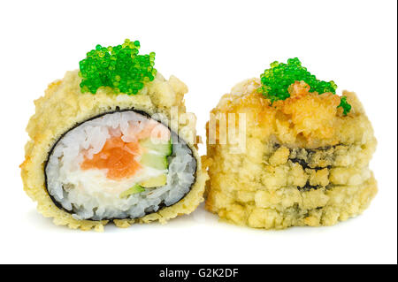 Tempura heiß gebraten Sushi maki Stockfoto