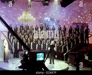 Morriston Orpheus-Männerchor im Fernsehstudio Stockfoto