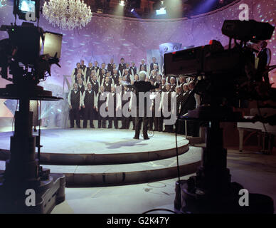 Morriston Orpheus-Männerchor im Fernsehstudio Stockfoto