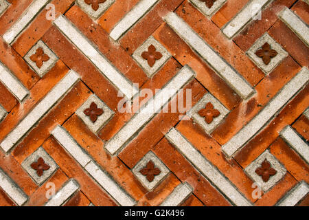 Textur des traditionellen Korea Ziegelmauer Stockfoto