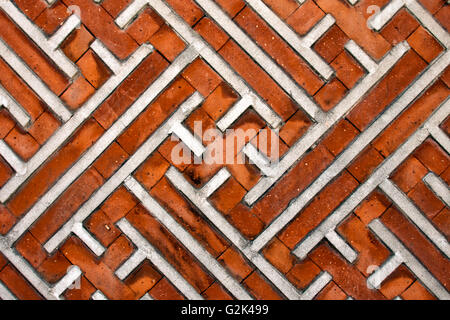 Textur des traditionellen Korea Ziegelmauer Stockfoto