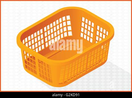Wäschekorb-Vektor-3d illustration Stock Vektor