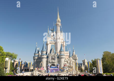 Cinderella Castle im Magic Kingdom, Walt Disney World Resort, Bay Lake, Orange Conty, Florida, Vereinigte Staaten von Amerika Stockfoto