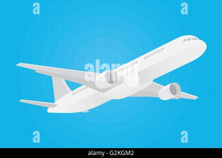 Plakat-Symbol mit Flugzeug Flugzeug reisen können Stock Vektor