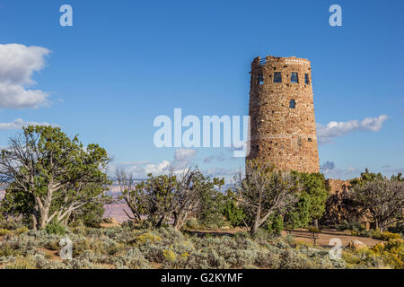 Wachturm am Grand Canyon South rim Stockfoto