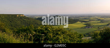 Sutton Bank, auch bekannt als Roulston Narbe ist ein Hügel in Hambleton District of North Yorkshire in England Stockfoto