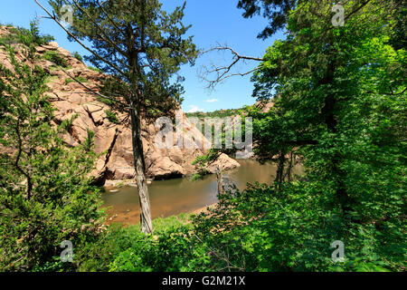 Die Narrows Bereich der Cache Creek im Wichita Berge National Wildlife Refuge SW Oklahoma. Stockfoto