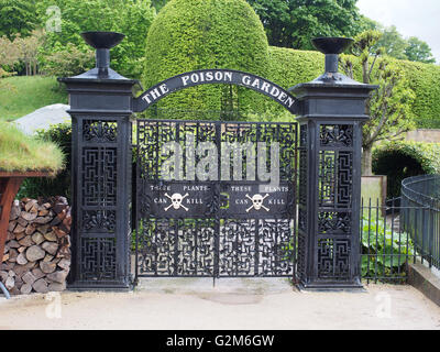 Gateway zum Poison Garten in Alnwick Gardens, Northumberland, England. Stockfoto