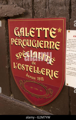 Melden Sie Galette Perougienne, typisches Gebäck, Od Stadt Perouges, Ain Abteilung in der Nähe von Lyon, Auvergne Rhônes-Alpes, Frankreich, Europa Stockfoto