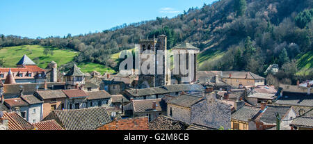 Das Dorf Blesle, das als die schönsten Dörfer Frankreichs bezeichnet wird, Haute Loire, Auvergne, Frankreich Stockfoto