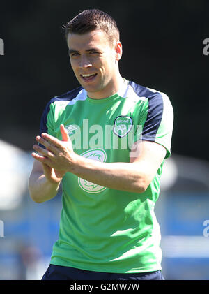 Republik Irland Seamus Coleman während eines Trainingslagers im Fota Island Resort, Kork. Stockfoto