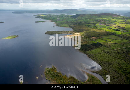 Luftaufnahme, Scarriff, See Derg, Lough Derg am Fluss Shannon, COUNTY CLARE, Clare, Irland, Europa, Luftbild, Stockfoto