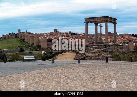 Blick auf die spanische Stadt Ávila, Kastilien und Leon, Spanien Stockfoto