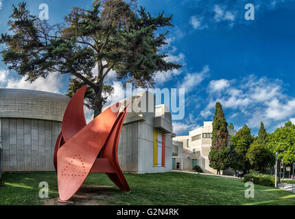 Stiftung Joan Miro, Architekt Josep Lluis Sert, Montjuic, Barcelona, Katalonien, Spanien Stockfoto