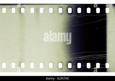 Leere gelbe lebendige laut Film Strip Textur Hintergrund Stockfoto