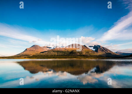 Ahkka-massiv im Norden Schwedens. Stockfoto