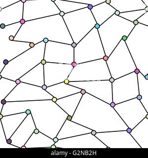 Nahtlose geometrische Muster mit Cjlors Ringen und Linien Stock Vektor
