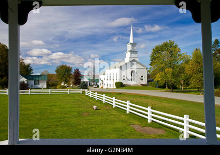 Die Vereinigte Kirche von Webber, Vermont, USA. Stockfoto