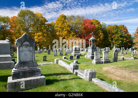 Rockingham Meeting House Friedhof in Rockingham, Vermont, USA. Stockfoto