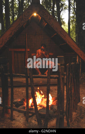 Tamaki Maori Kulturdorf in Neuseeland Stockfoto