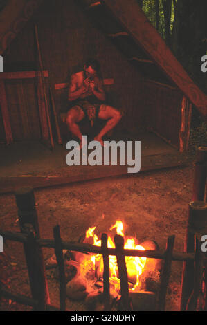 Tamaki Maori Kulturdorf in Neuseeland Stockfoto