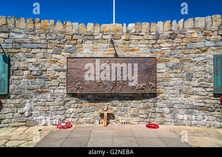 Liberation Monument, Stanley, East Falkland, Falkland-Inseln, Britische überseegegend. Stockfoto