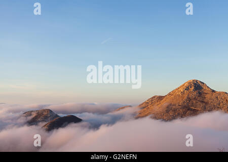 über den Wolken im Lovcen Nationalpark Stockfoto