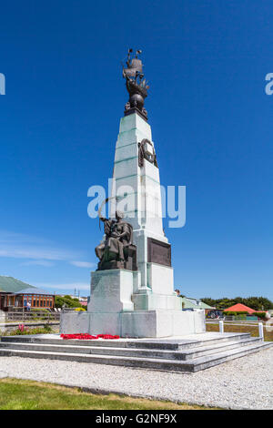 Das Kriegerdenkmal in East Falkland, Stanley, Falkland-Inseln, Britische überseegegend Stockfoto