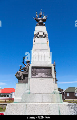 Das Kriegerdenkmal in East Falkland, Stanley, Falkland-Inseln, Britische überseegegend Stockfoto