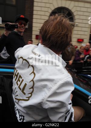 Shmee 150, 120-Team in der Audi RS6 für Gumball 3000, Dublin nach Bukarest 2016, Regent Street, London Stockfoto