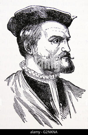 Jacques Cartier (1491-1557) Französische Explorer der bretonischen Ursprungs, die behaupteten, was nun Kanada ist für Frankreich. Stockfoto