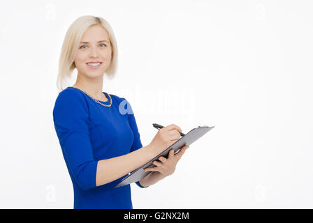 Junge erfolgreiche Geschäftsfrau Stockfoto