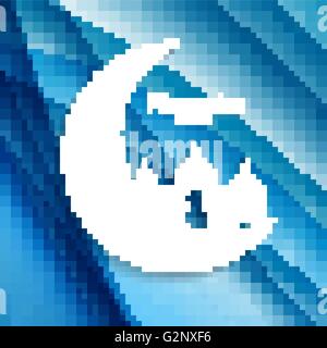 Hintergrund für die muslimische Gemeinschaft Festival Ramadan Rareem.  Eid Mubarak. Vektor-Illustration Stock Vektor